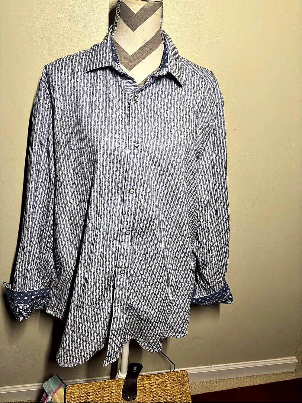 Robert Graham Men's Striped Button Down Size XXL